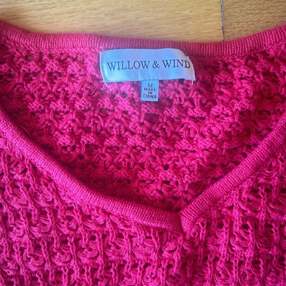 Red Cropped Sweater Size M Never worn - Picture 2 of 2